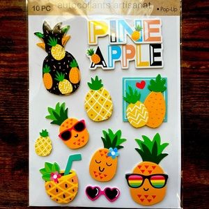 Pineapple Stickers and rub on tattoo